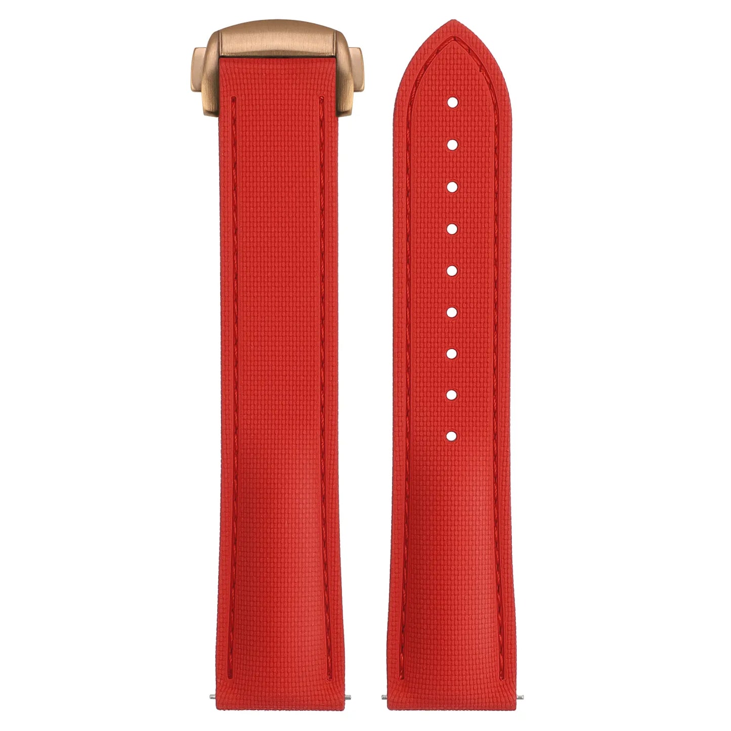 Stitched FKM Hybrid Strap with Deployant Clasp