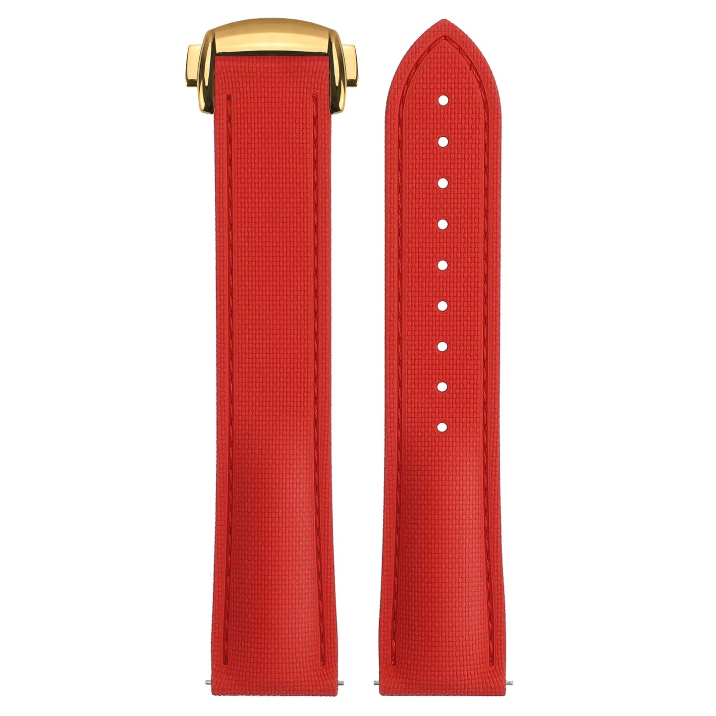 Stitched FKM Hybrid Strap with Deployant Clasp