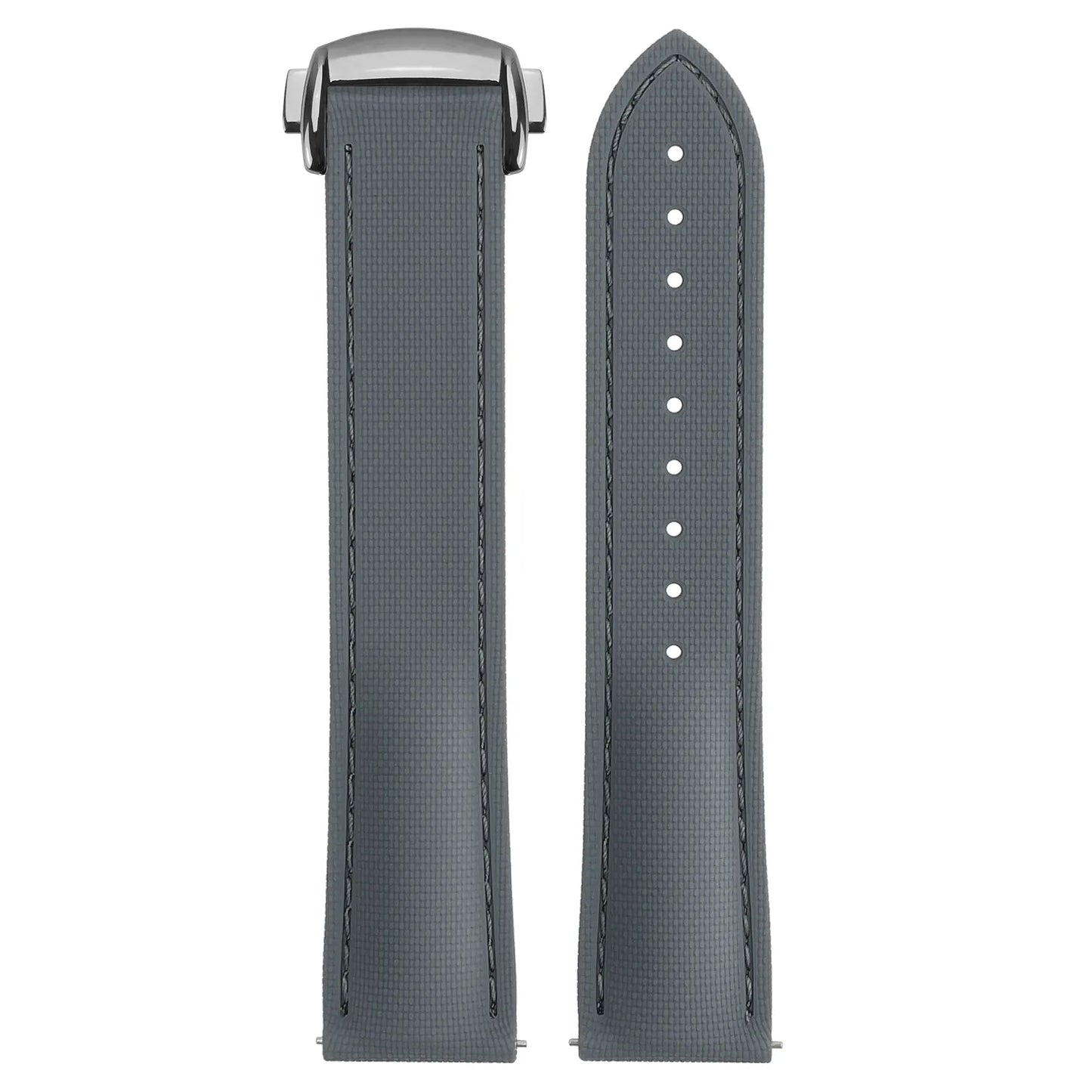 Stitched FKM Hybrid Strap with Deployant Clasp