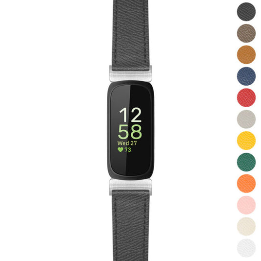 Textured Leather Strap For Fitbit Inspire 3