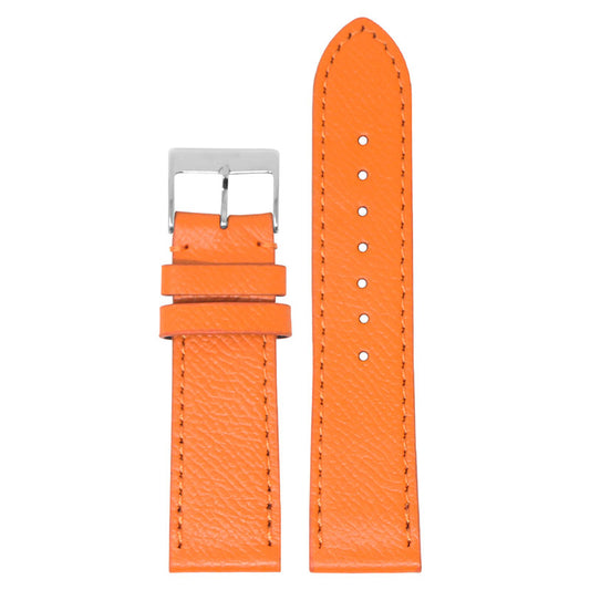 Women’s Textured Leather Strap - Orange (Standard, Long)