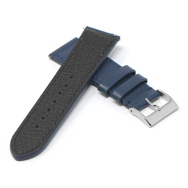 Women’s Textured Leather Strap - Blue (Standard, Long)