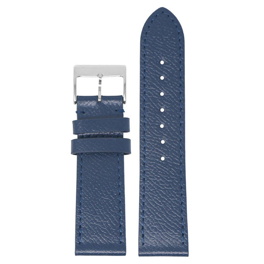 Women’s Textured Leather Strap - Blue (Standard, Long)