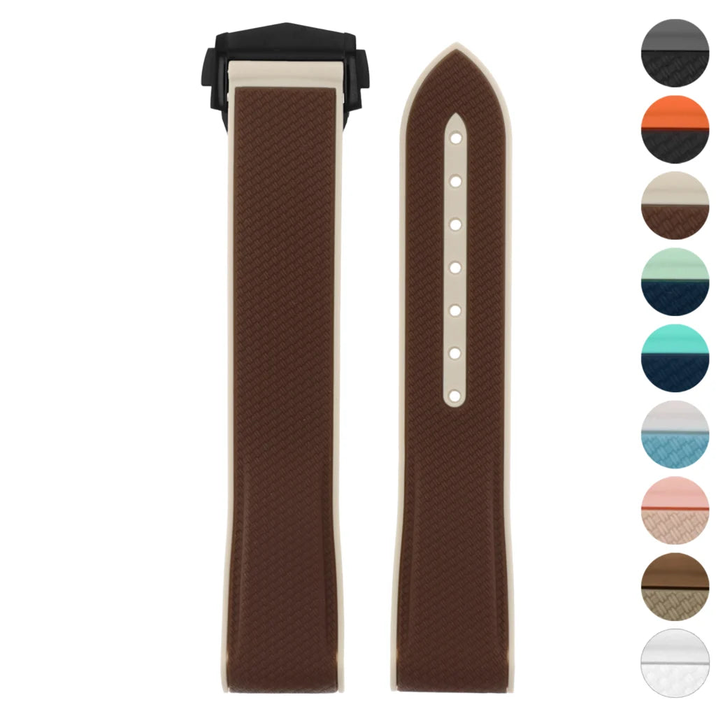 Fitted ColorBlock Strap with Clasp For Moonswatch