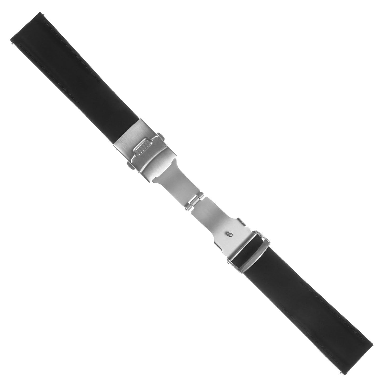 Rubber Strap with Stitching & Clasp  For MoonSwatch