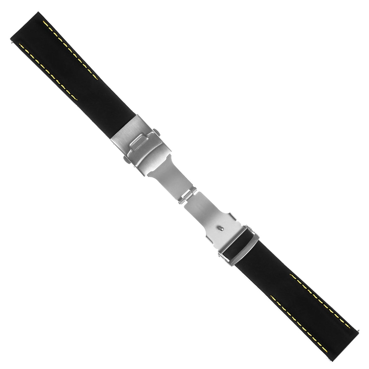 Rubber Strap with Stitching & Clasp  For MoonSwatch