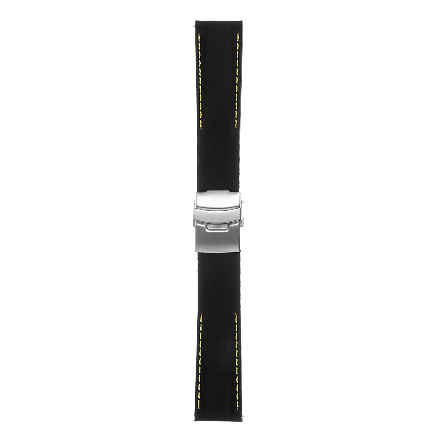 Rubber Strap with Stitching & Clasp  For MoonSwatch