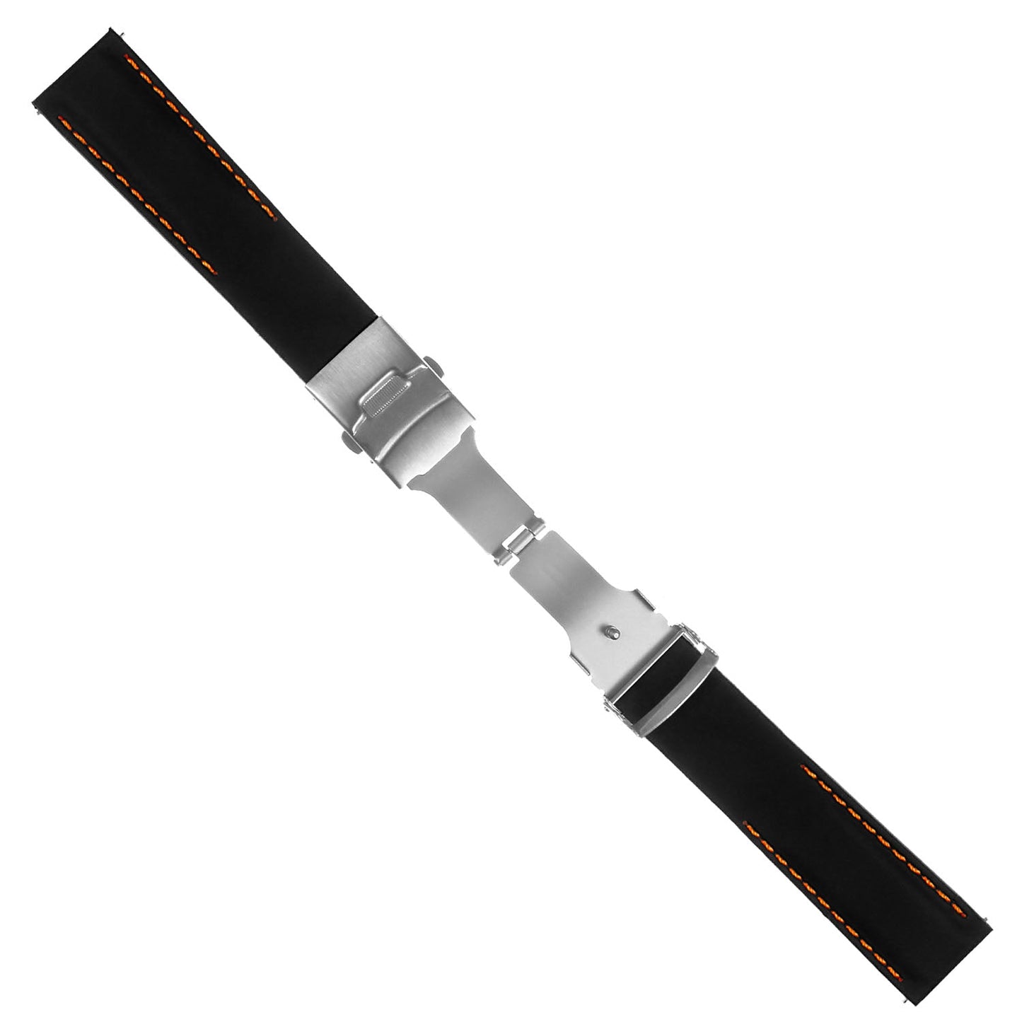 Rubber Strap with Stitching & Clasp  For MoonSwatch