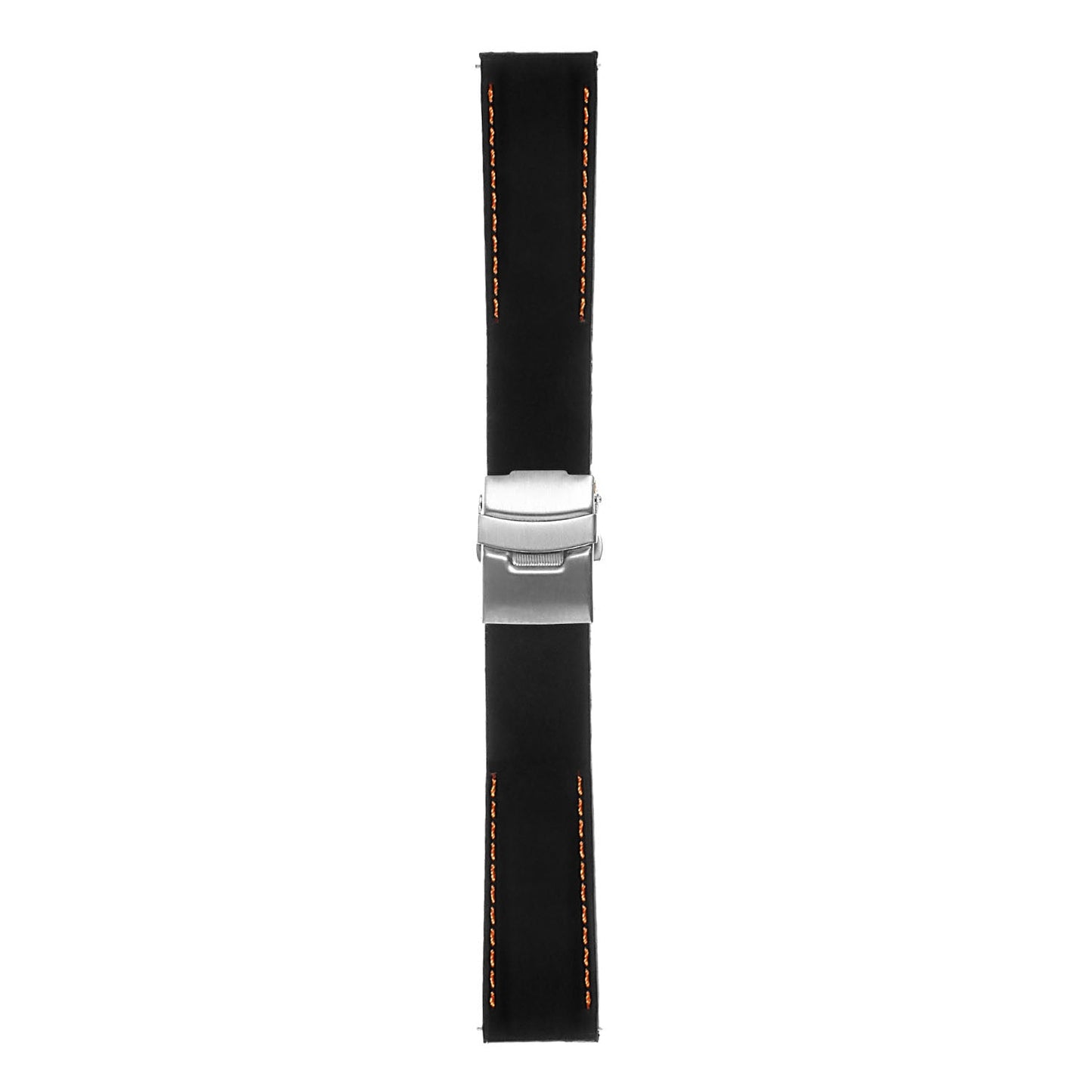 Rubber Strap with Stitching & Clasp  For MoonSwatch