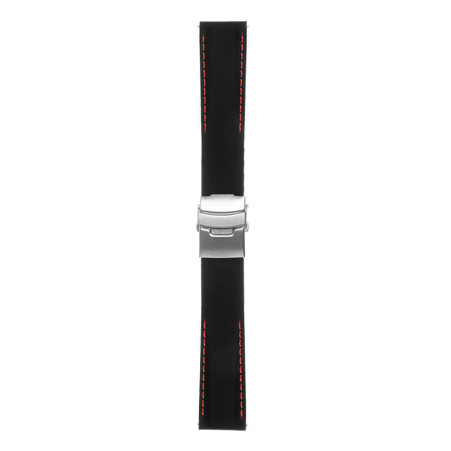 Rubber Strap with Stitching & Clasp  For MoonSwatch