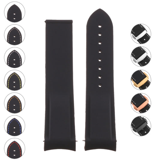 Rubber Strap with Stitching  For MoonSwatch