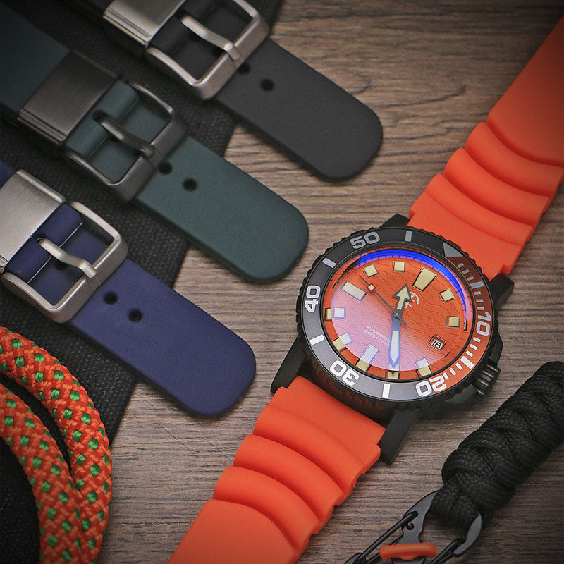 Wave Rugged Rubber Strap