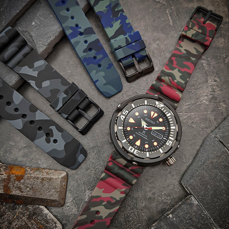 Wave Camo Rubber Strap