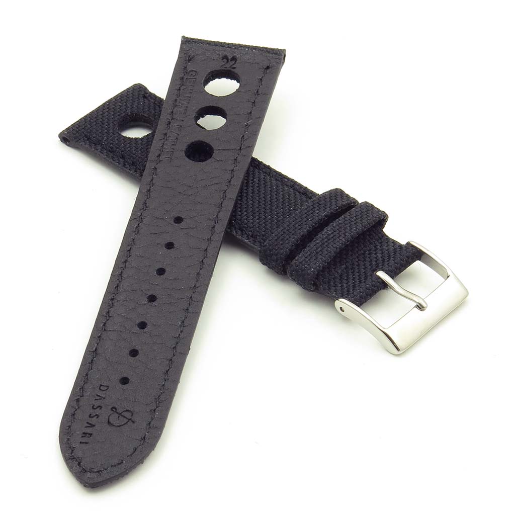 Turbo Nylon Rally Strap w Contrast Stitching & Leather Backing By DASSARI