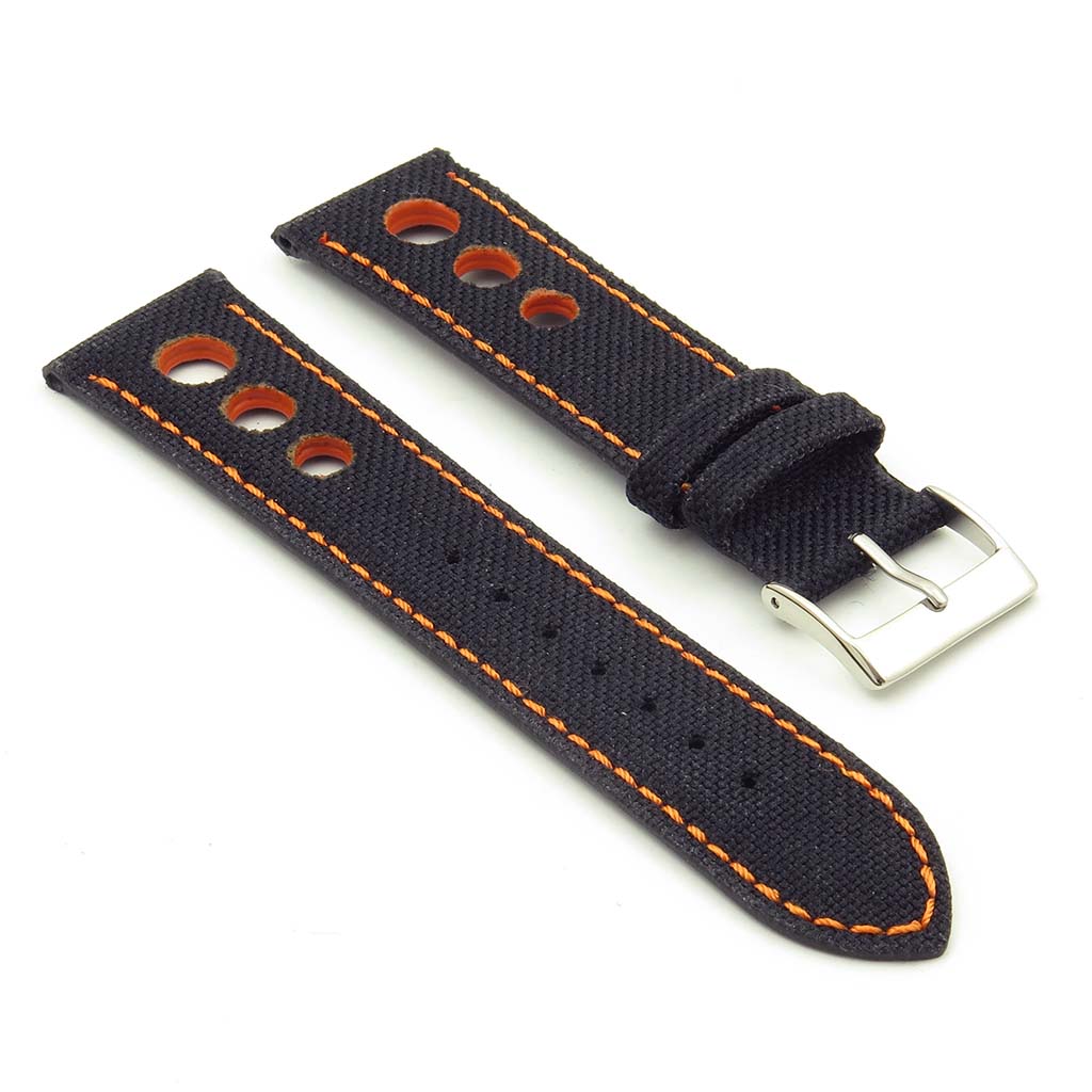 Turbo Nylon Rally Strap w Contrast Stitching & Leather Backing By DASSARI