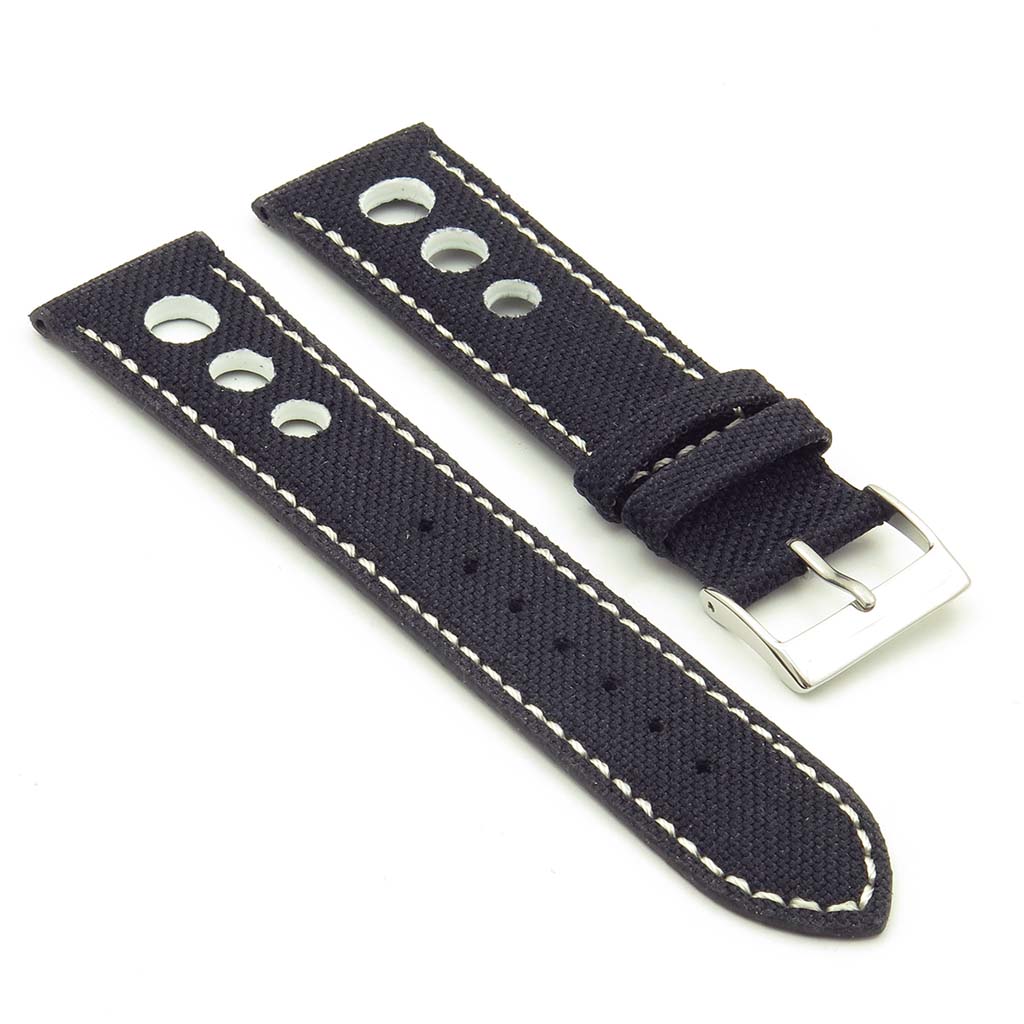 Turbo Nylon Rally Strap w Contrast Stitching & Leather Backing By DASSARI