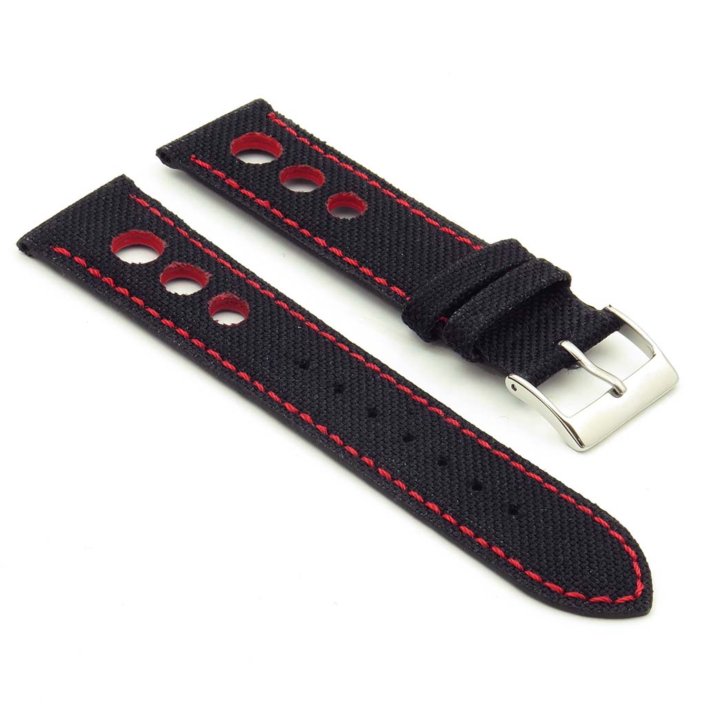 Turbo Nylon Rally Strap w Contrast Stitching & Leather Backing By DASSARI