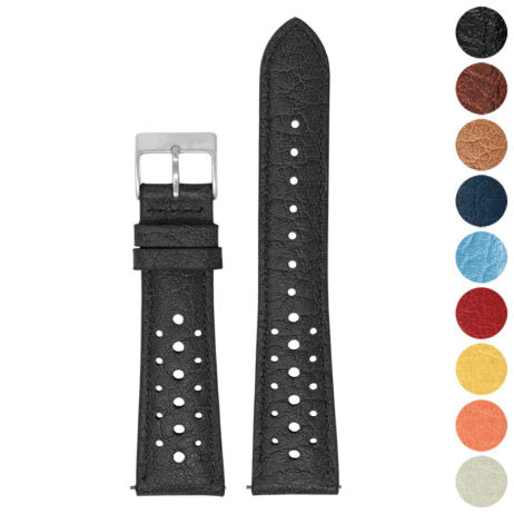 Dassari Perforated Leather Rally Strap - Extra Short