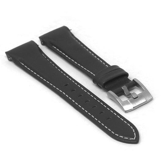 DASSARI Fitted Leather Band With Contrast Stitching For Rolex