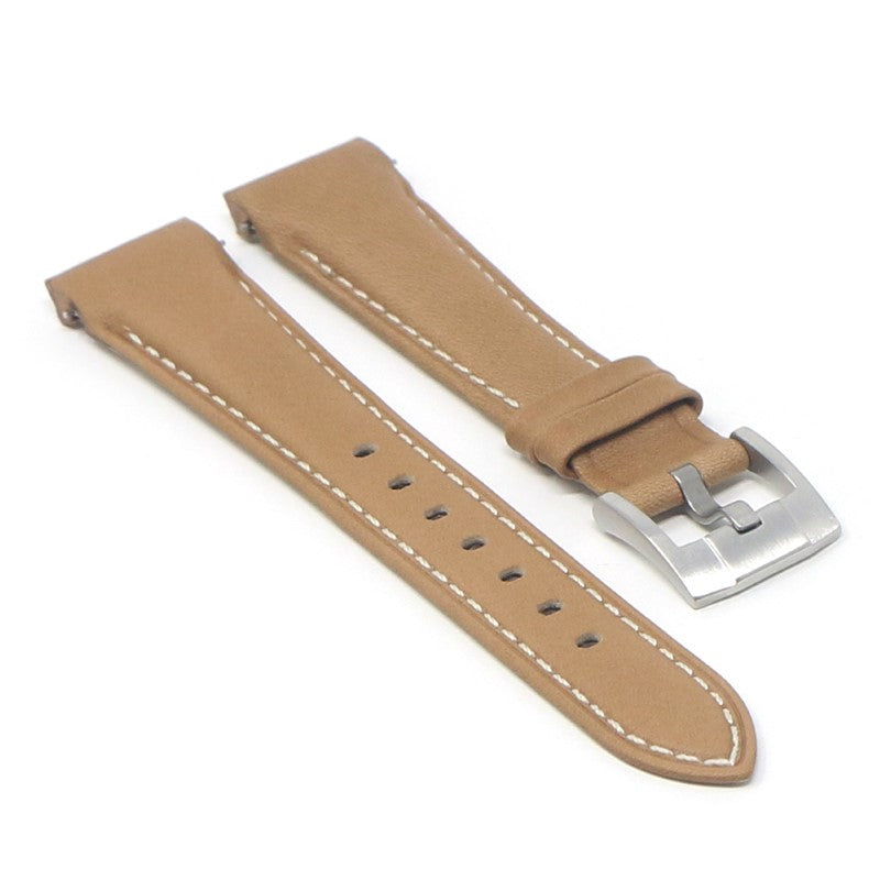 DASSARI Fitted Leather Band With Contrast Stitching For Rolex