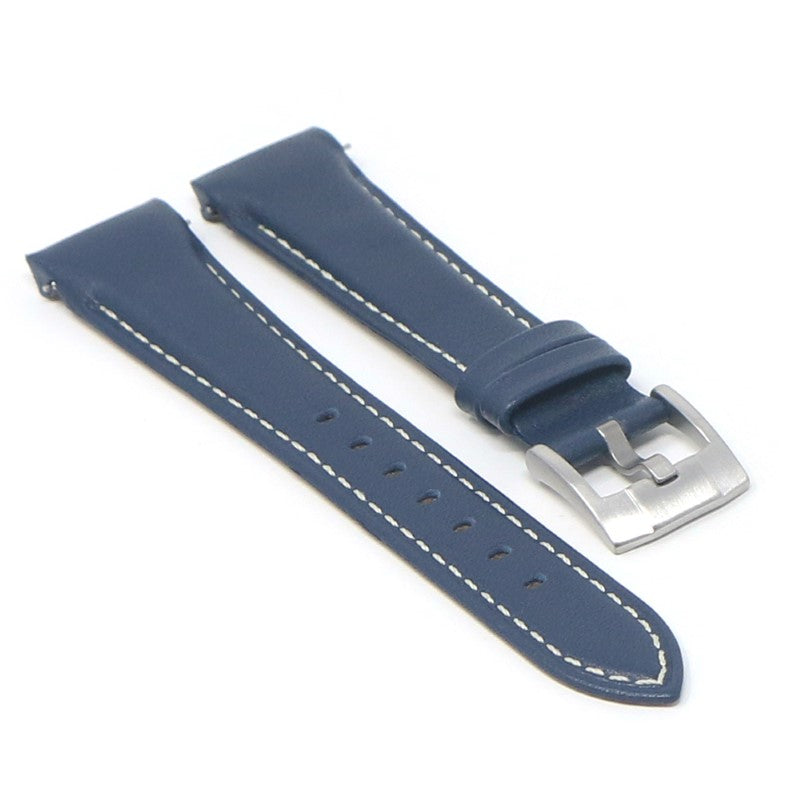 DASSARI Fitted Leather Band With Contrast Stitching For Rolex