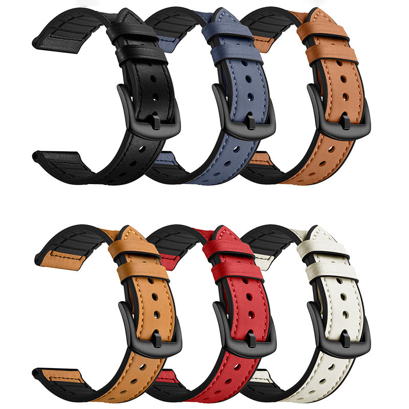 Leather Hybrid Strap For Garmin Vivoactive 4