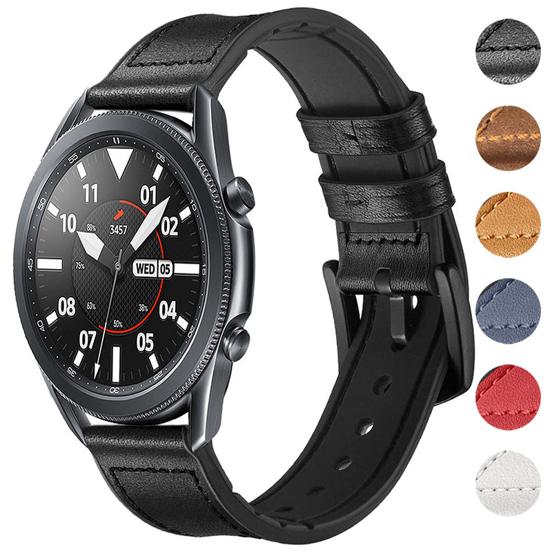 Leather Hybrid Strap For Garmin Vivoactive 4