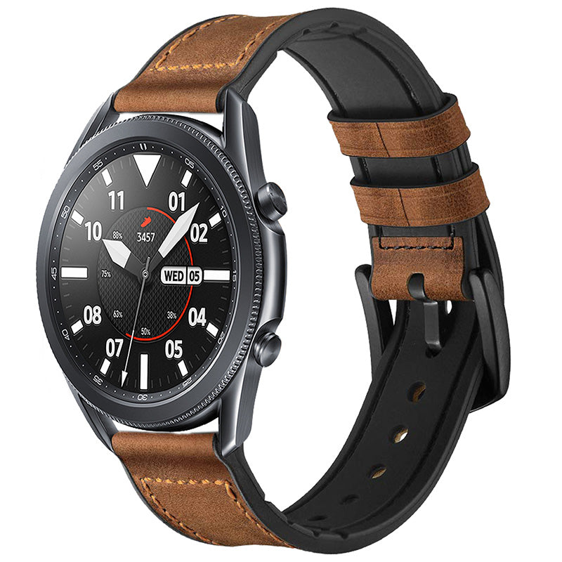 Leather Hybrid Strap For Garmin Vivoactive 4