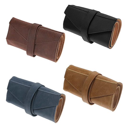 DASSARI Vintage Leather Watch Roll - Out of Stock
