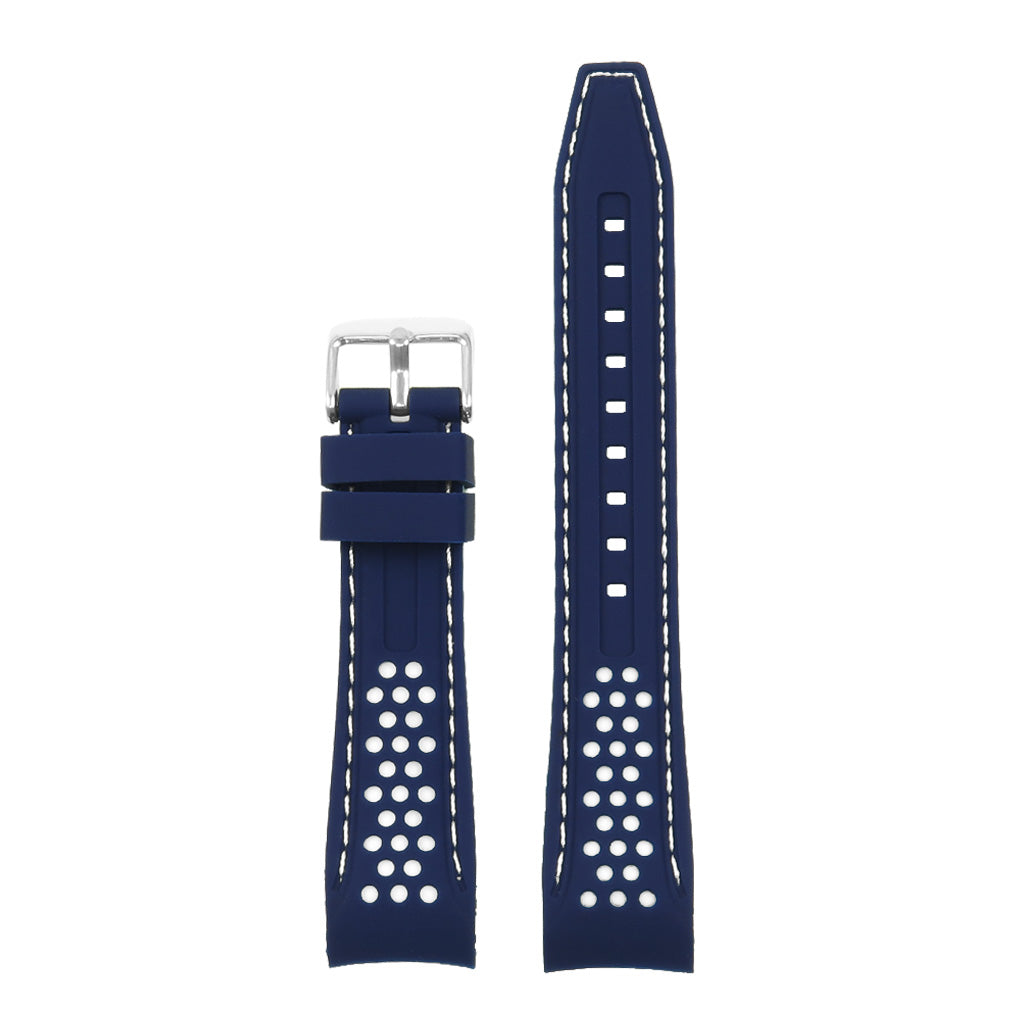 Rubber Perforated Rally Strap with Curved Ends