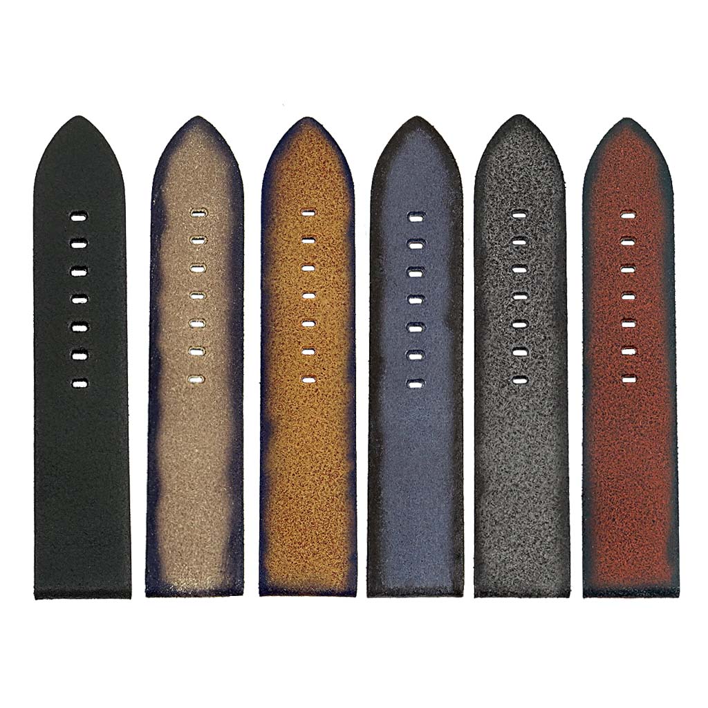 DASSARI Opus Thick Distressed Italian Leather Strap for Fitbit Versa 3