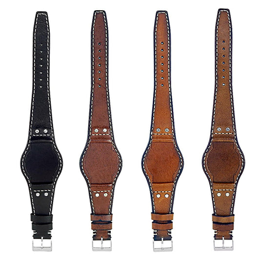 DASSARI Quest Italian Leather Riveted Bund Strap for Tudor Heritage Ranger