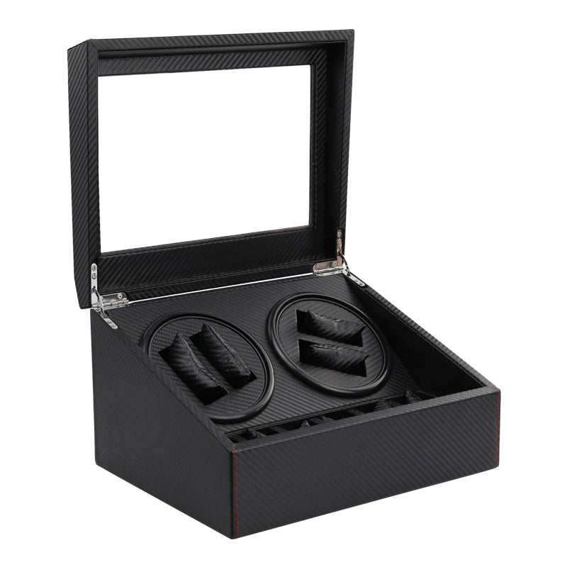 Carbon Fiber Watch Winder for 4 Watches