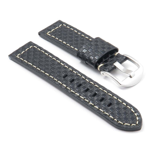 DASSARI Azure Carbon Fiber Leather Strap for Samsung Galaxy Watch 3