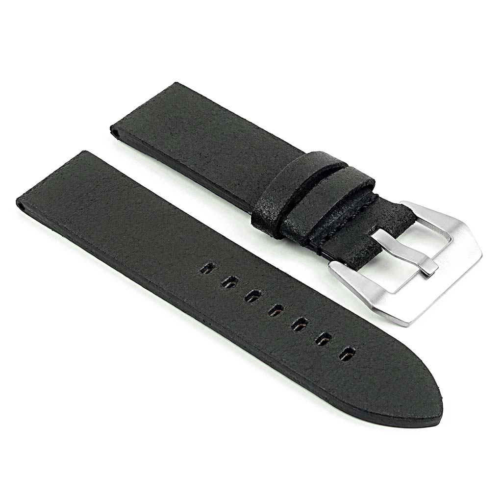 DASSARI Opus Thick Distressed Italian Leather Strap for Garmin Forerunner 745