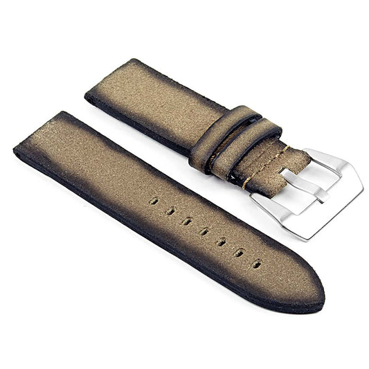 DASSARI Opus Thick Distressed Italian Leather Strap for Garmin Forerunner 745