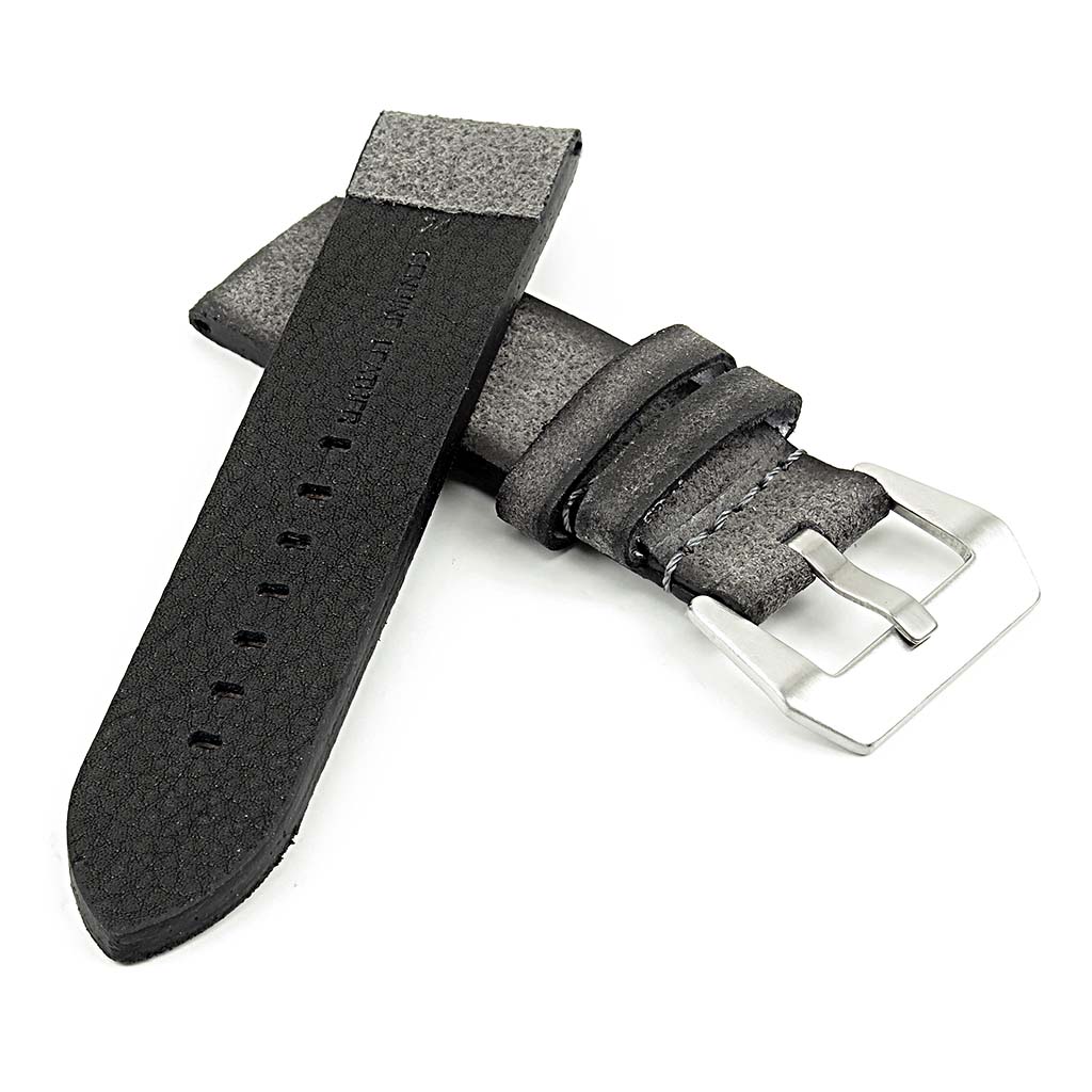 DASSARI Opus Thick Distressed Italian Leather Strap for Fitbit Sense