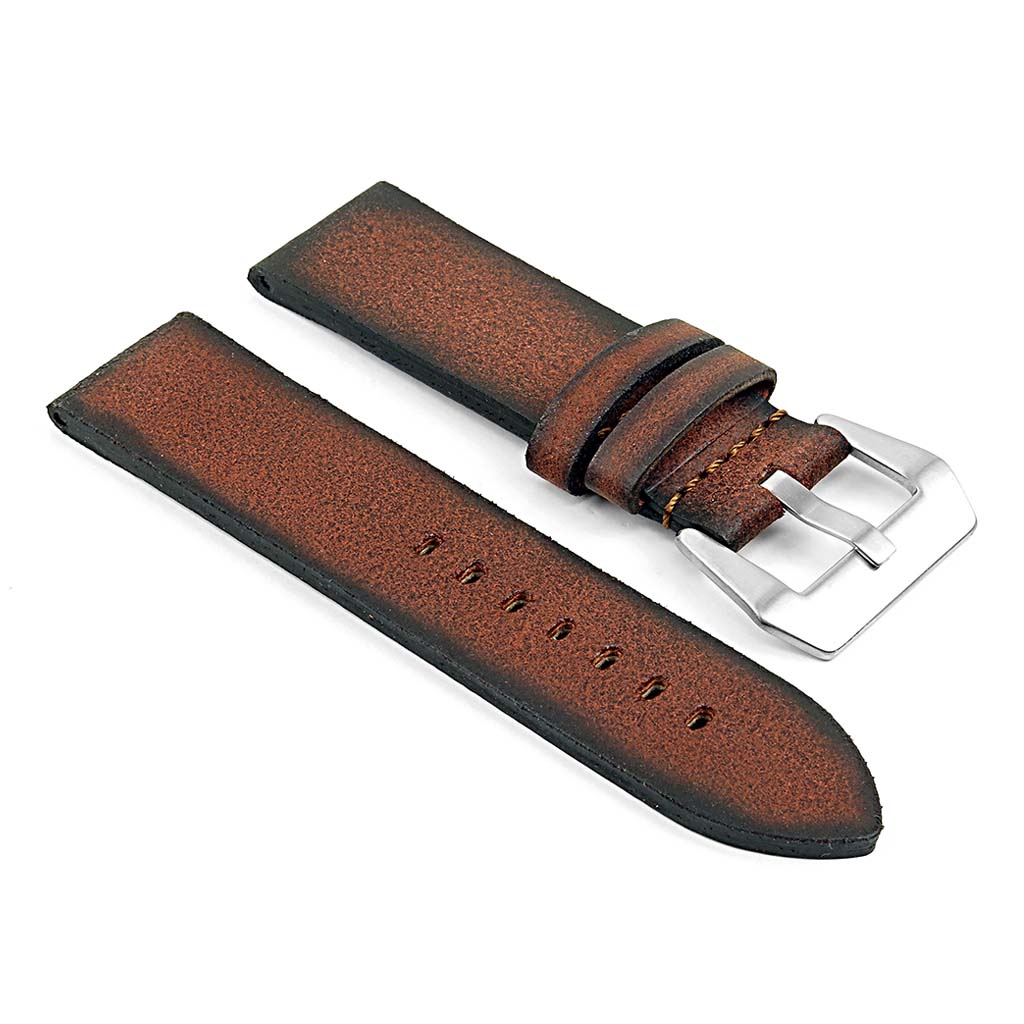 DASSARI Opus Thick Distressed Italian Leather Strap for Garmin Forerunner 745