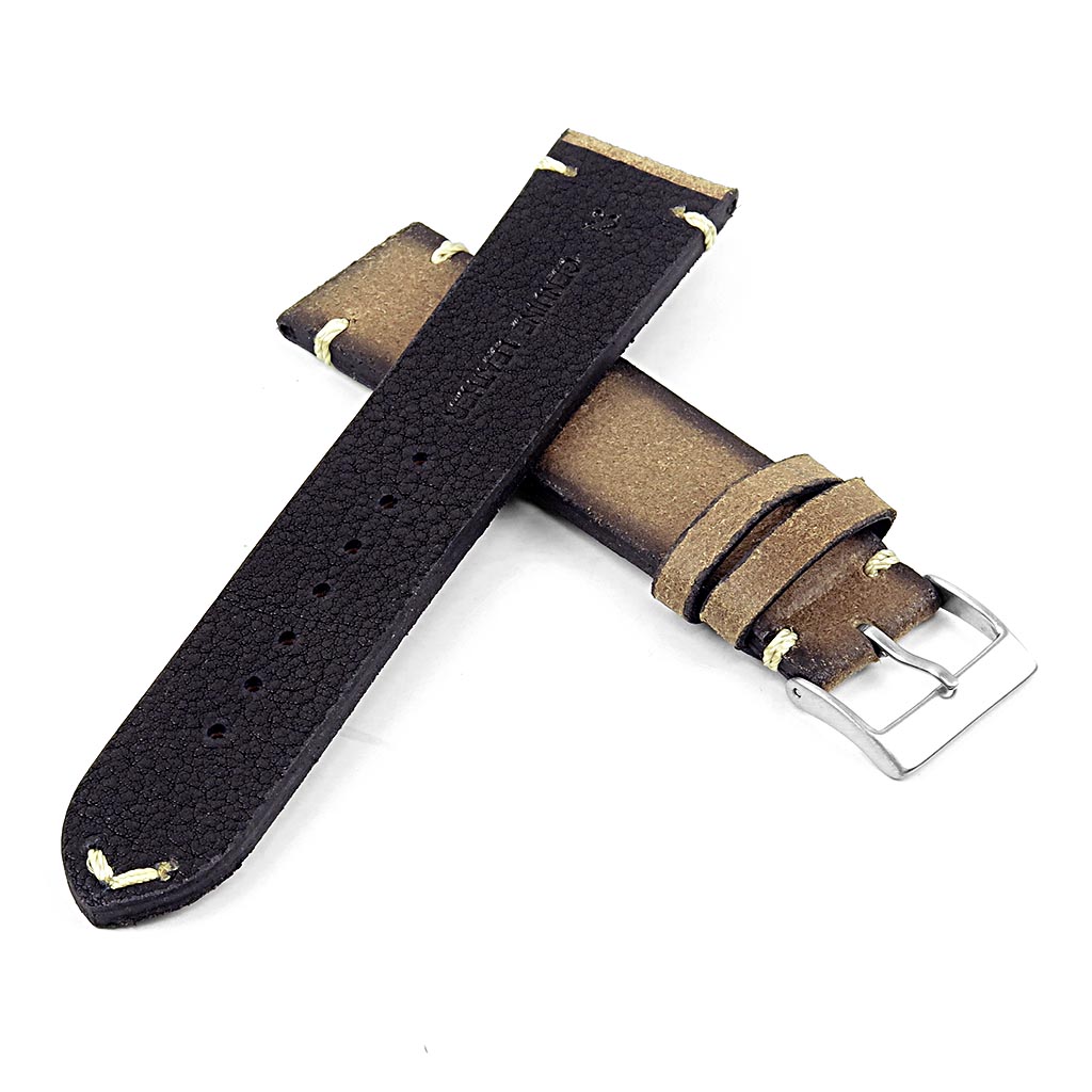 DASSARI Patina Distressed Italian Leather Watch Band