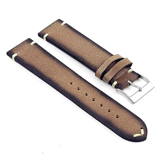 DASSARI Patina Distressed Italian Leather Strap for Garmin Forerunner 745