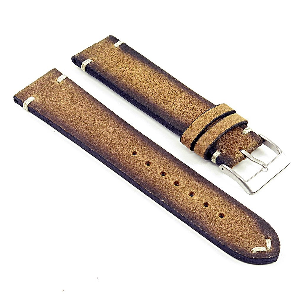 DASSARI Patina Distressed Italian Leather Watch Band