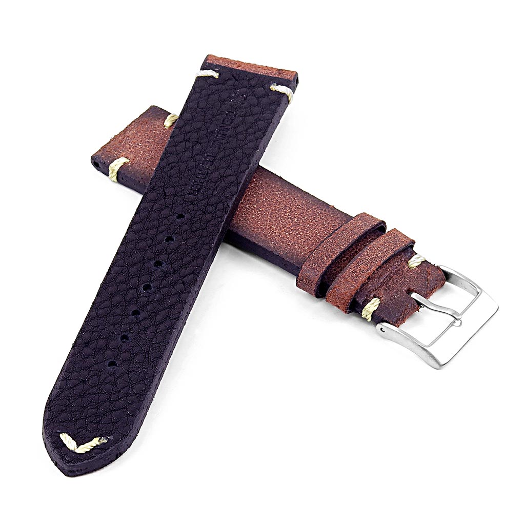 DASSARI Patina Distressed Italian Leather Watch Band