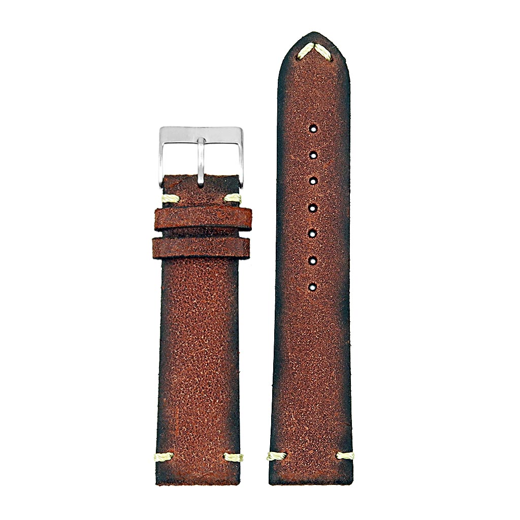 DASSARI Patina Distressed Italian Leather Watch Band