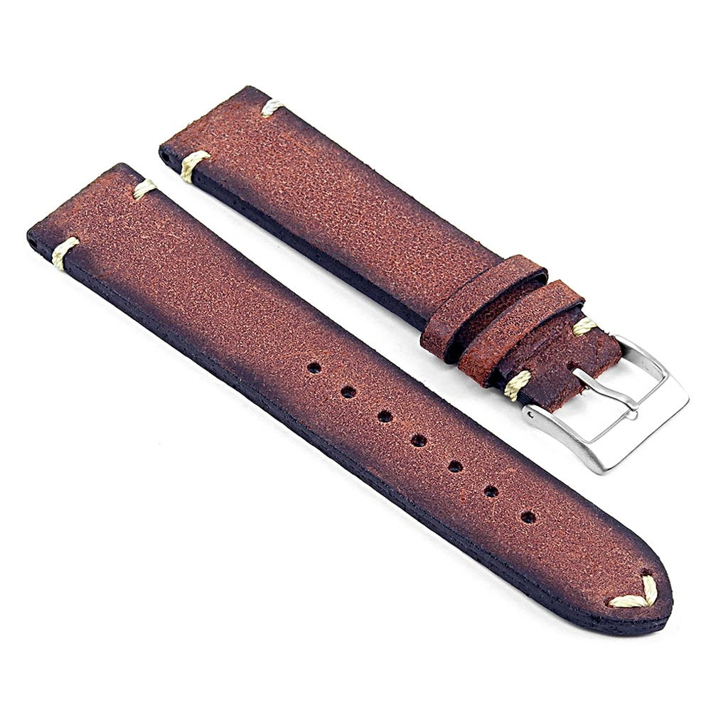 DASSARI Patina Distressed Italian Leather Strap for Fitbit Versa 3