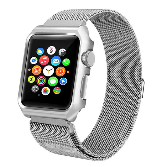 Milanese Mesh Bracelet with Case Protector for Apple Watch