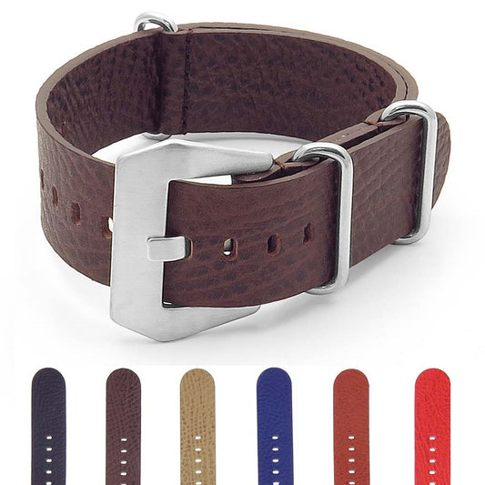 DASSARI Concrete Textured Italian Leather NATO Strap