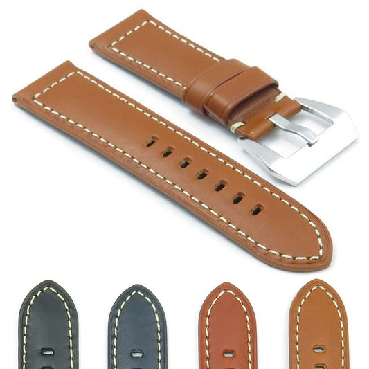 DASSARI Monaco Smooth Leather Strap