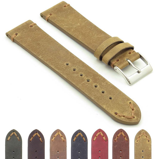 DASSARI Tribute Vintage Italian Leather Watch Strap