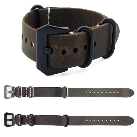 Brown Vintage Leather NATO Strap