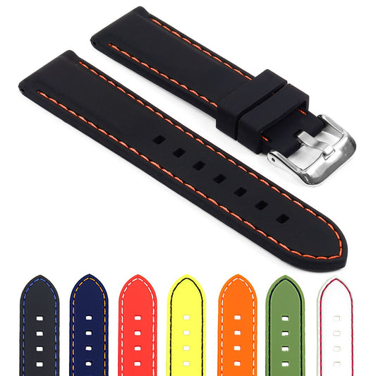 Rubber Strap with Contrast Stitching for Samsung Galaxy Watch Active